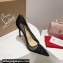 Christian Louboutin Heel 10.5cm Follies Strass Pumps in Net and suede calf Black
