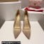 Christian Louboutin Heel 10.5cm Follies Strass Pumps in Net and suede calf Nude