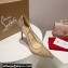 Christian Louboutin Heel 10.5cm Follies Strass Pumps in Net and suede calf Nude