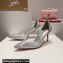 Christian Louboutin Heel 8.5cm Degrastrass PVC Pumps in glittered Silver