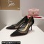 Christian Louboutin Heel 8.5cm Follies Strass Pumps in Net and suede calf Black