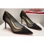 Christian Louboutin Heel 8.5cm Follies Strass Pumps in Net and suede calf Black