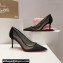 Christian Louboutin Heel 8.5cm Follies Strass Pumps in Net and suede calf Black