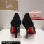 Christian Louboutin Heel 8.5cm Follies Strass Pumps in Net and suede calf Black