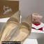 Christian Louboutin Heel 8.5cm Follies Strass Pumps in Net and suede calf Nude