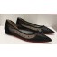 Christian Louboutin Follies Strass Ballerinas in Mesh and suede calf Black