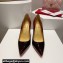 Christian Louboutin Heel 10.5cm Hot Chick Pumps in Patent Black/Red
