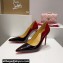 Christian Louboutin Heel 10.5cm Hot Chick Pumps in Patent Black/Red