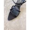 Saint Laurent Heel 10cm clara sandals in crepe satin 742236 Black 2024