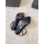 Saint Laurent Heel 10cm clara sandals in crepe satin 742236 Black 2024