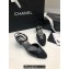 Chanel Heel 4cm Lambskin & Grosgrain Slingbacks G45370 Black 2024