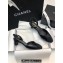 Chanel Heel 4cm Lambskin & Grosgrain Slingbacks G45370 Black 2024