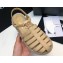 Chanel CC Logo Lambskin Caged Espadrille Sandals Beige 2024