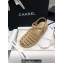 Chanel CC Logo Lambskin Caged Espadrille Sandals Beige 2024