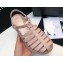 Chanel CC Logo Lambskin Caged Espadrille Sandals Nude Pink 2024