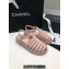 Chanel CC Logo Lambskin Caged Espadrille Sandals Nude Pink 2024