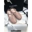 Chanel CC Logo Lambskin Caged Espadrille Sandals Nude Pink 2024