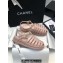 Chanel CC Logo Lambskin Caged Espadrille Sandals Nude Pink 2024