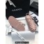 Chanel CC Logo Lambskin Caged Espadrille Sandals Nude Pink 2024