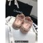Chanel CC Logo Lambskin Caged Espadrille Sandals Nude Pink 2024