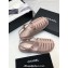Chanel CC Logo Lambskin Caged Espadrille Sandals Nude Pink 2024