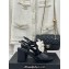 Chanel Grosgrain Camellia Patent Calfskin Sandals Black 2024