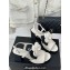 Chanel Grosgrain Camellia Lambskin Sandals White 2024
