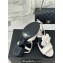 Chanel Grosgrain Camellia Lambskin Sandals White 2024