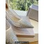 Jimmy Choo High Heel Love 85 Mesh Pointed-Toe Pumps White with Dégradé Crystals 2024