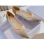 Jimmy Choo Love Mesh Pointed-Toe Flats Nude with Dégradé Crystals 2024