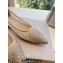 Jimmy Choo Love Mesh Pointed-Toe Flats Nude with Dégradé Crystals 2024