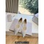 Jimmy Choo Love Mesh Pointed-Toe Flats White with Dégradé Crystals 2024
