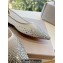 Jimmy Choo Love Mesh Pointed-Toe Flats White with Dégradé Crystals 2024