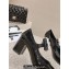 Chanel Heel 5cm Patent Calfskin & Grosgrain Camellia Mary Janes Black 2024