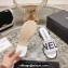 Chanel Heel 4.5cm Logo Fabric Mules White 2024