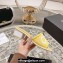 Chanel Heel 4.5cm Logo Fabric Mules Yellow 2024