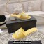 Chanel Heel 4.5cm Logo Fabric Mules Yellow 2024