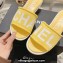 Chanel Heel 4.5cm Logo Fabric Mules Yellow 2024