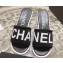 Chanel Heel 4.5cm Logo Fabric Mules Black 2024