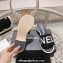 Chanel Heel 4.5cm Logo Fabric Mules Black 2024
