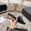 Chanel Gold Heel CC Logo Fabric Mules Black 2024