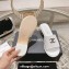Chanel Gold Heel CC Logo Lambskin Mules White 2024