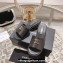 Chanel Gold Heel CC Logo Lambskin Mules Black 2024