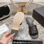 Chanel Gold Heel CC Logo Lambskin Mules Black 2024