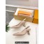 Louis Vuitton Heel 9.5cm Sparkle Slingback Pumps in Calf leather Nude 2024