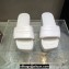 Alexander Wang platform sheep leather float slides White 2024