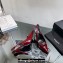 Saint Laurent Heel 10.5cm Luna 105 crystal-buckle patent leather slingback pumps Burgundy 2024