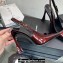 Saint Laurent Heel 10.5cm Kiki patent leather slingback pumps Burgundy 2024