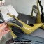 Saint Laurent Heel 10.5cm Kiki patent leather slingback pumps Green 2024