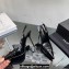 Saint Laurent Heel patent leather slingback pumps Black with Buckle 2024